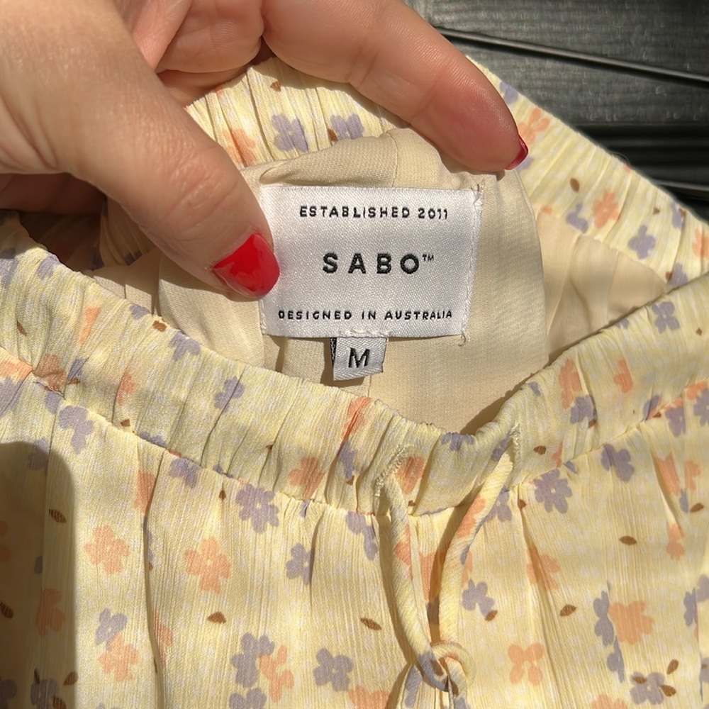 Sabo Skirt Short Set Light Yellow - Size Medium - Picture 4 of 9